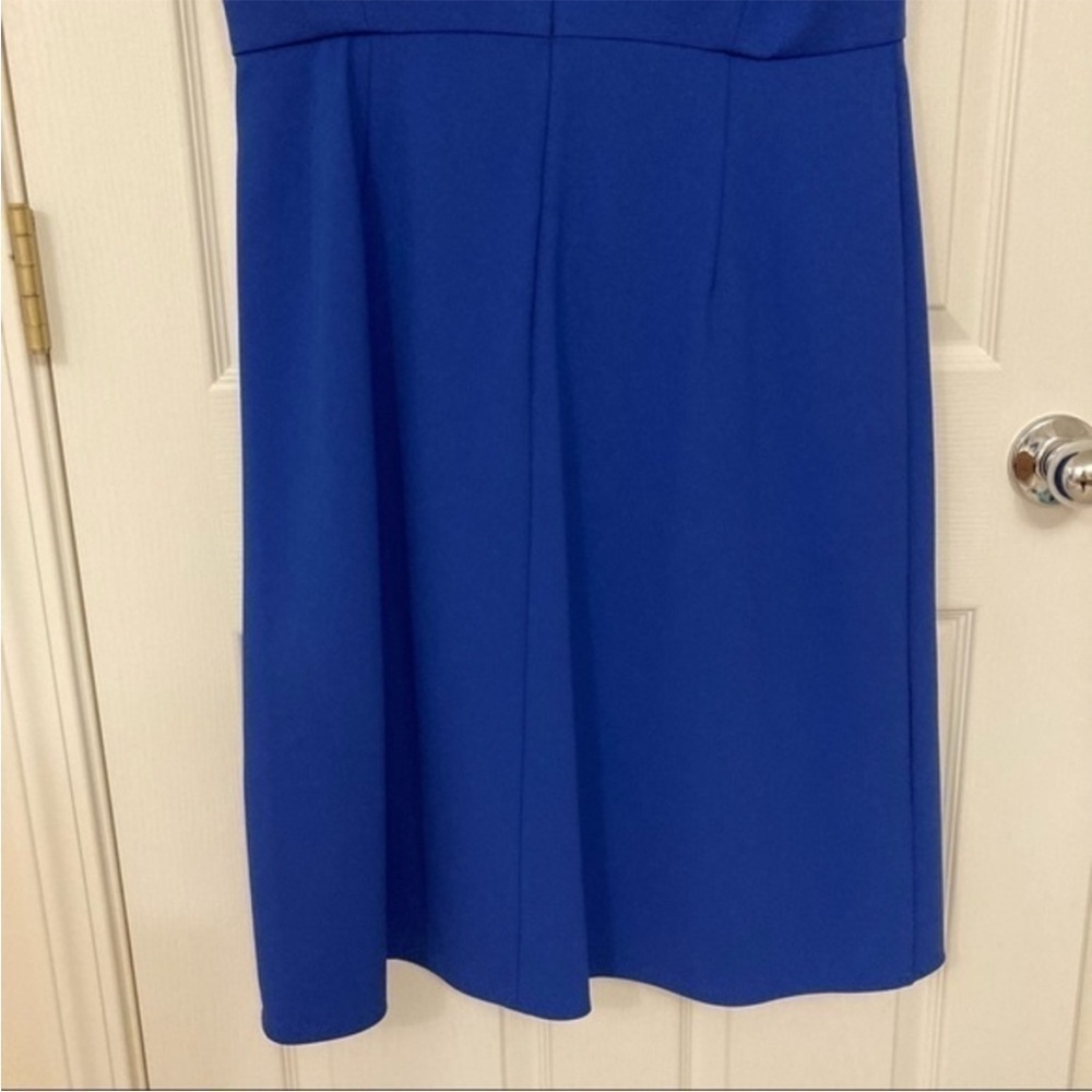 MAX MARA Giara Sleeveless A-Line Stretch-Crepe Dress in Royal Blue Size 14 - Picture 9 of 15
